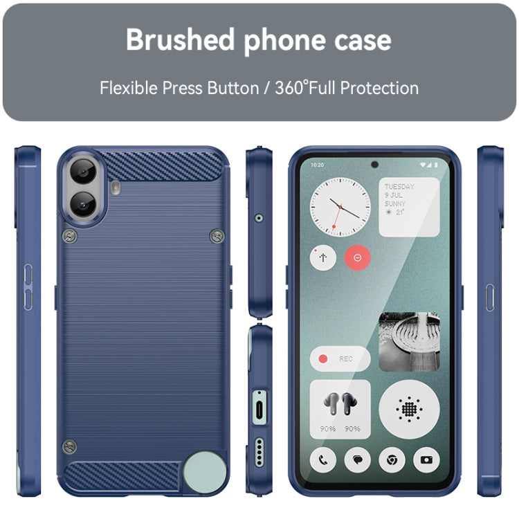 Carbon Fiber Brushed Texture TPU Phone Case, For Nothing CMF Phone 1, For Nothing Phone 2a, For Nothing Phone 2