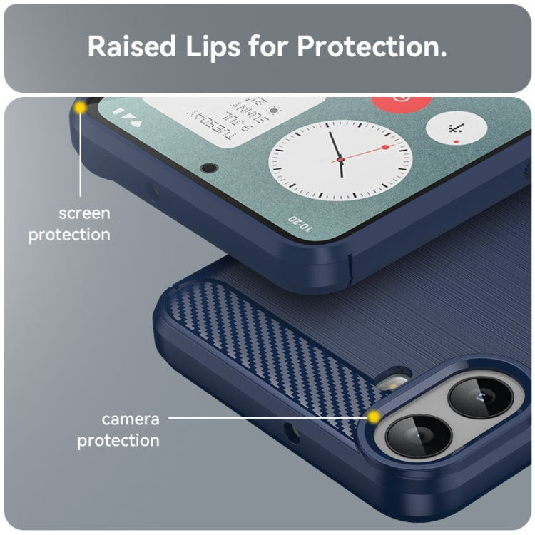 Carbon Fiber Brushed Texture TPU Phone Case, For Nothing CMF Phone 1, For Nothing Phone 2a, For Nothing Phone 2