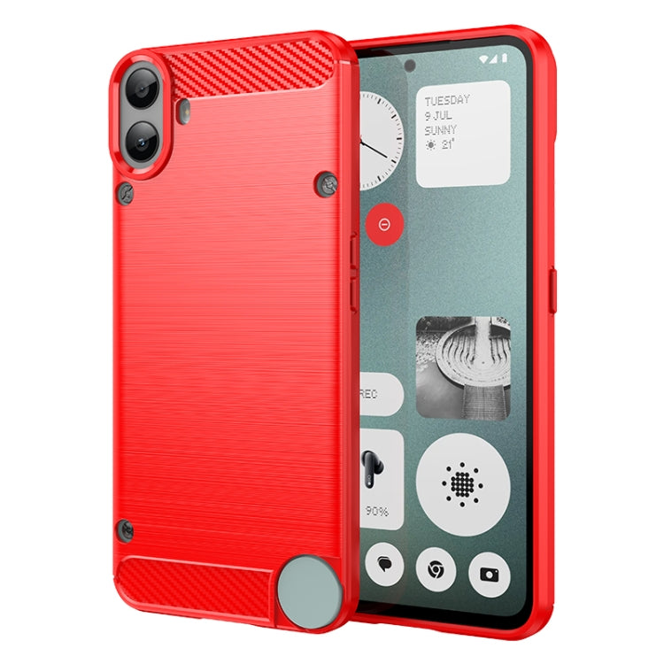Carbon Fiber Brushed Texture TPU Phone Case, For Nothing CMF Phone 1, For Nothing Phone 2a, For Nothing Phone 2