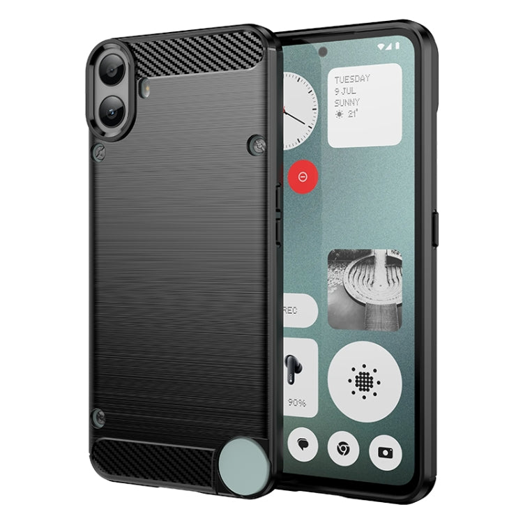 Carbon Fiber Brushed Texture TPU Phone Case, For Nothing CMF Phone 1, For Nothing Phone 2a, For Nothing Phone 2