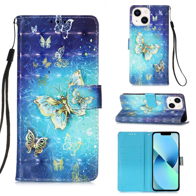3D Painting Horizontal Flip Leather Phone Case, For iPhone 15, For iPod Touch 7 / 6 / 5
