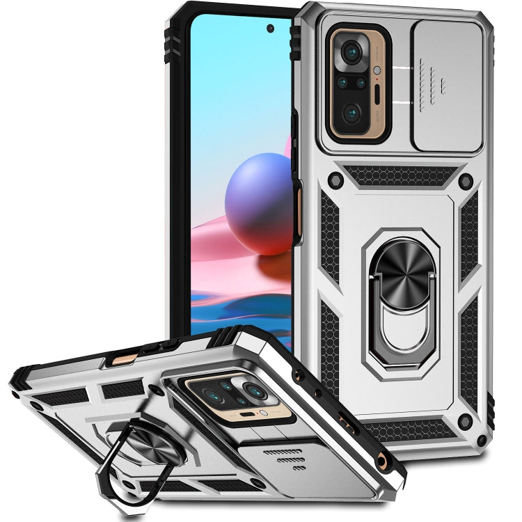 Sliding Camshield Holder Phone Case, For Xiaomi Redmi Note 10 Pro, For Xiaomi Redmi Note 10, For Xiaomi Poco X3