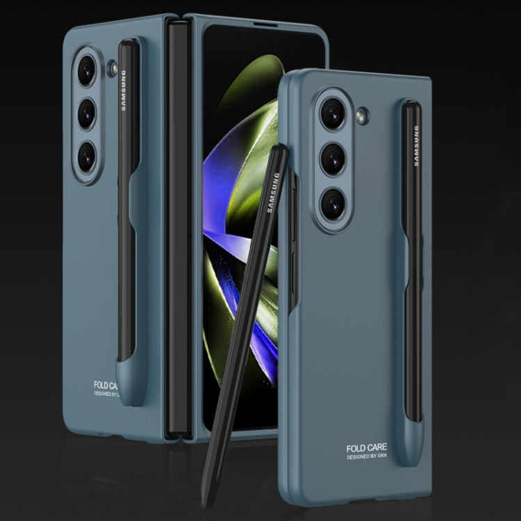 GKK Ultra-thin Full Coverage Phone Flip Case with Pen Slot, For Samsung Galaxy Z Fold5