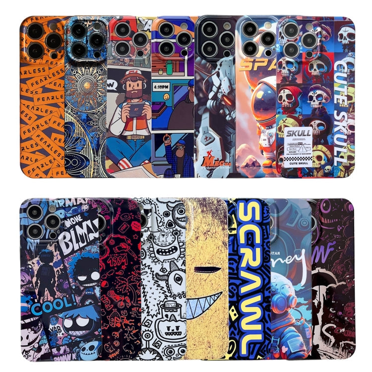 Painted Pattern Precise Hole PC Phone Case, For iPhone XR