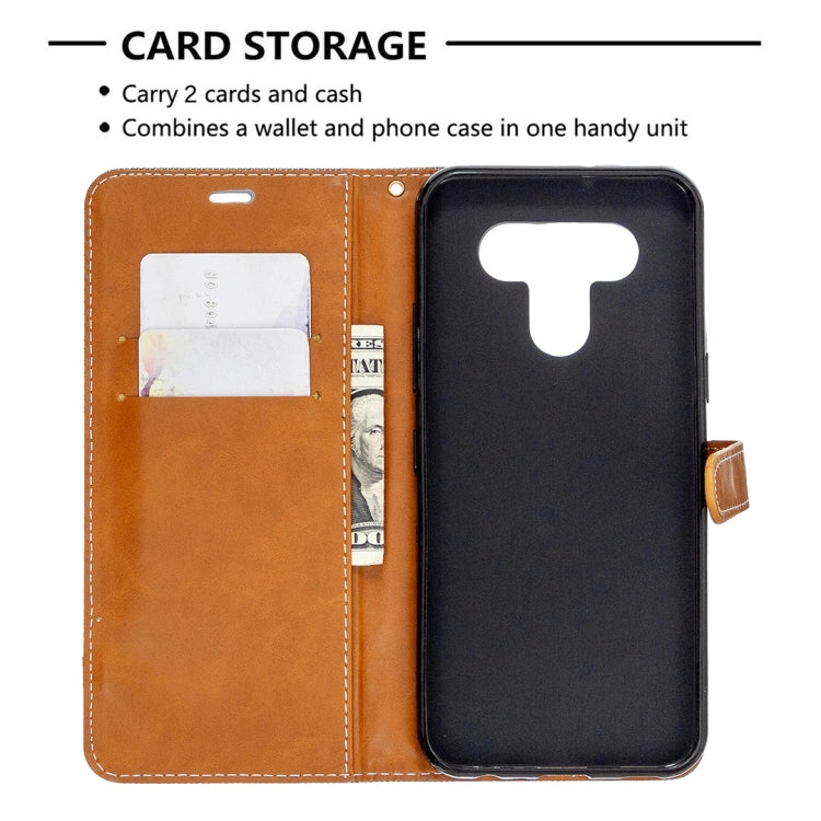 Color Matching Denim Texture Horizontal Flip Leather Case with Holder & Card Slots & Wallet & Lanyard, For LG K51, For Sony Xperia L4