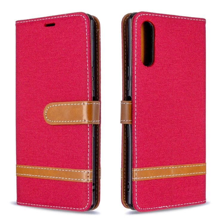 Color Matching Denim Texture Horizontal Flip Leather Case with Holder & Card Slots & Wallet & Lanyard, For LG K51, For Sony Xperia L4