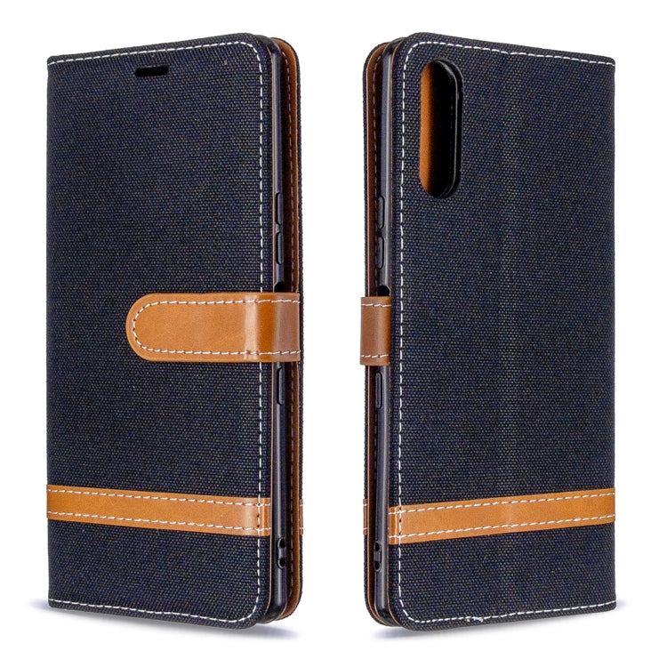 Color Matching Denim Texture Horizontal Flip Leather Case with Holder & Card Slots & Wallet & Lanyard, For LG K51, For Sony Xperia L4