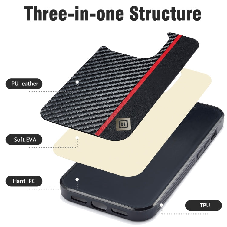 LC.IMEEKE 3 in 1 Carbon Fiber Texture Shockproof Phone Case, For iPhone XS Max, For iPhone X, For iPhone 7 Plus / 8 Plus