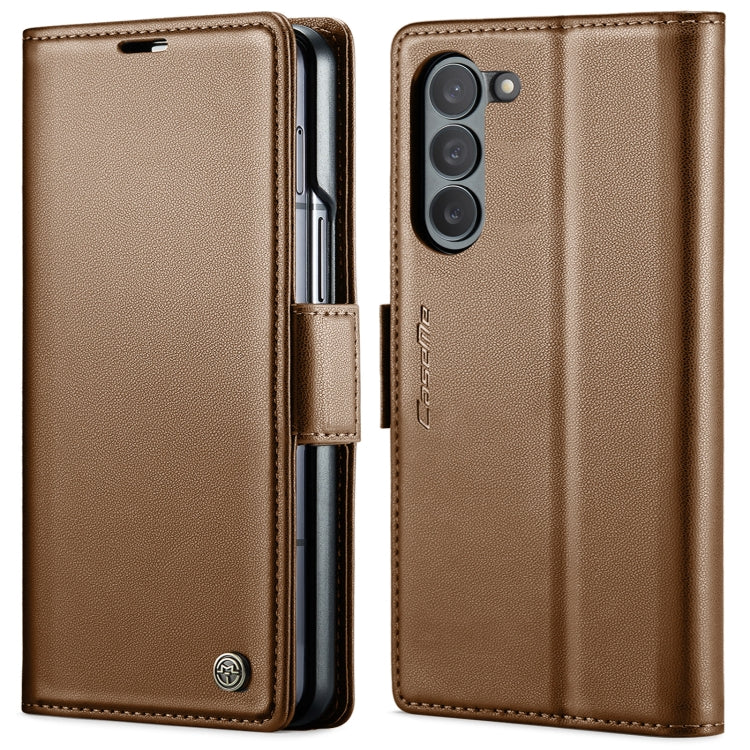 CaseMe 023 Butterfly Buckle Litchi Texture RFID Anti-theft Leather Phone Case, For Samsung Galaxy Z Flip6 / Flip7 FE, For Samsung Galaxy Z Fold6 5G, For Samsung Galaxy Z Fold5, For Samsung Galaxy Z Flip5