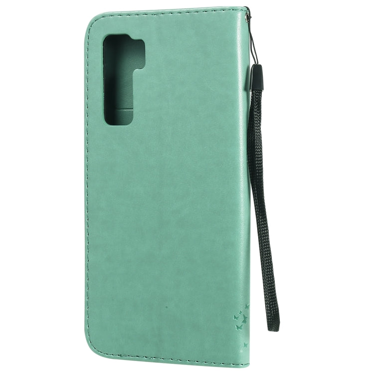 Tree & Cat Embossed Pattern Horizontal Flip Leather Case with Holder & Card Slots & Wallet & Lanyard, For Huawei Nova 7 SE, For Huawei Nova 7