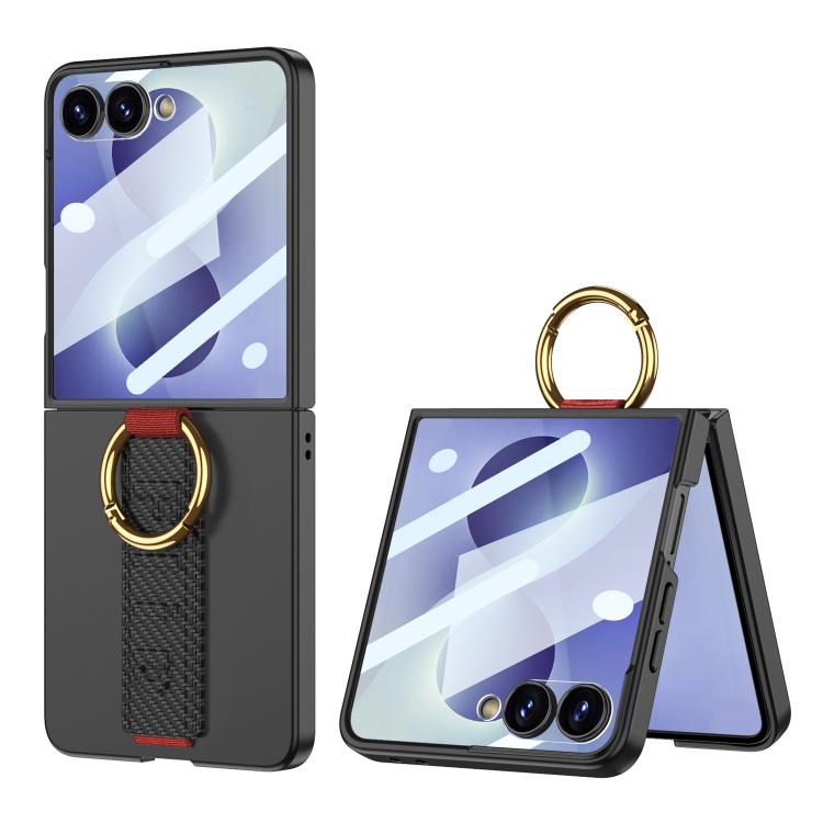 GKK Integrated Ultrathin Shockproof Phone Case with Ring Wrist Strap, For Galaxy Z Flip8 5G, For Samsung Galaxy Z Flip7 5G, For Samsung Galaxy Z Flip6, For Samsung Galaxy Z Flip5, For Samsung Galaxy Z Flip4 5G