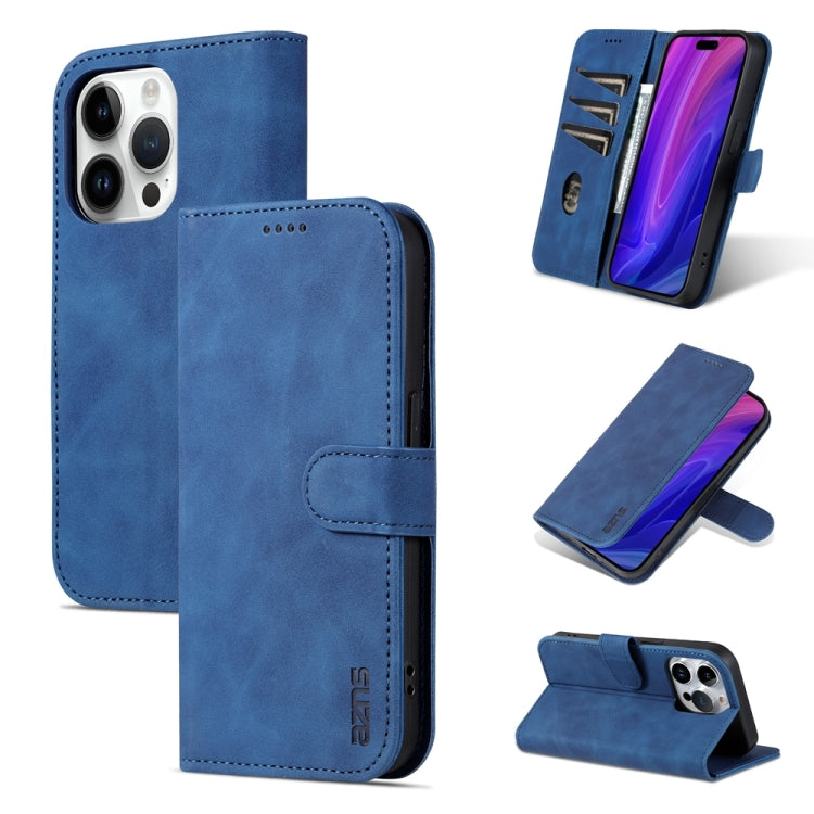 AZNS Skin Feel Calf Texture Flip Leather Phone Case, For iPhone 17 Pro, For iPhone 17, For iPhone Air, For iPhone 15 Pro Max