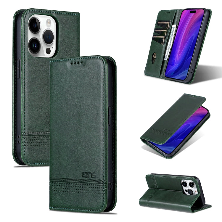 AZNS Magnetic Calf Texture Flip Leather Phone Case, For iPhone 17 Pro, For iPhone 17, For iPhone Air, For iPhone 16 Pro Max