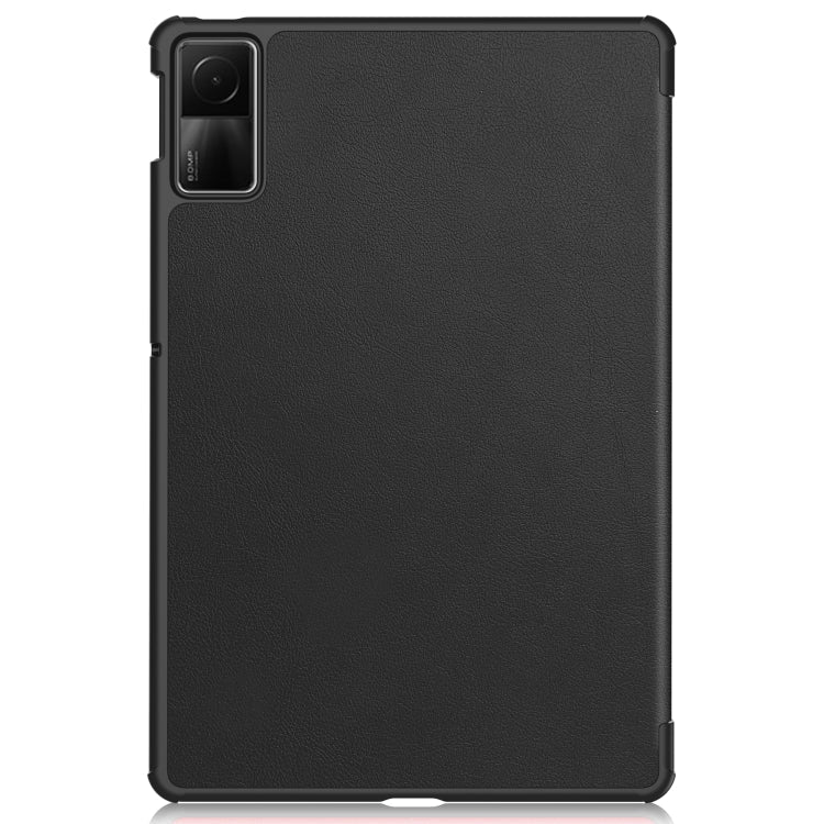Custer Pure Color 3-Fold Holder Leather Tablet Case, For Xiaomi Redmi Pad SE