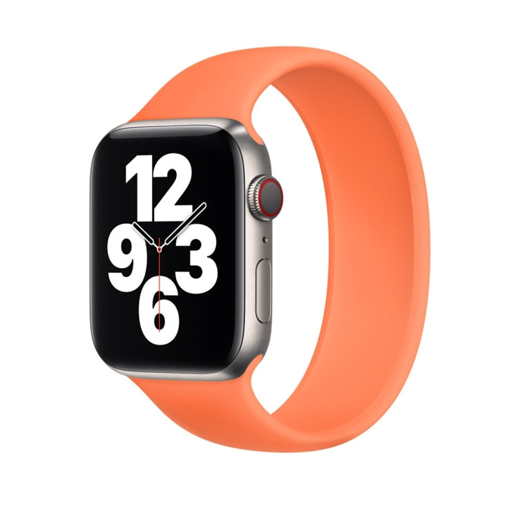 For Apple Watch Series 8&7 41mm / SE 2&6&SE&5&4 40mm / 3&2&1 38mm Solid Color Elastic Silicone Watch Band, Size:L 156mm, Size:L 156mm
