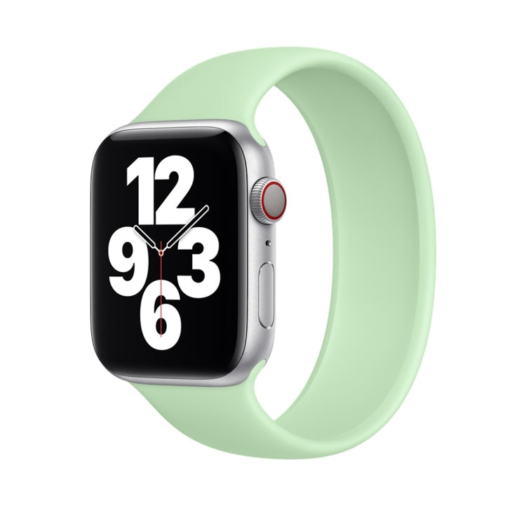 For Apple Watch Series 8&7 41mm / SE 2&6&SE&5&4 40mm / 3&2&1 38mm Solid Color Elastic Silicone Watch Band, Size:L 156mm, Size:L 156mm