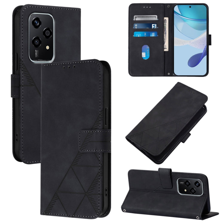 Crossbody 3D Embossed Flip Leather Phone Case, For Honor 200, For Honor 200 Pro, For Honor Play 50, For Honor 200 Lite Global