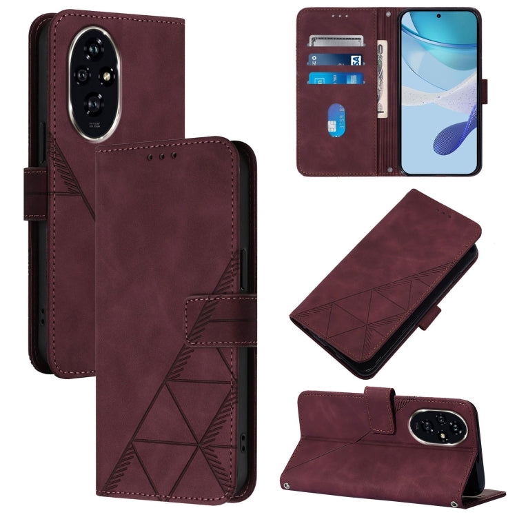 Crossbody 3D Embossed Flip Leather Phone Case, For Honor 200, For Honor 200 Pro, For Honor Play 50, For Honor 200 Lite Global