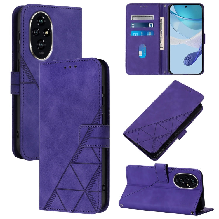 Crossbody 3D Embossed Flip Leather Phone Case, For Honor 200, For Honor 200 Pro, For Honor Play 50, For Honor 200 Lite Global