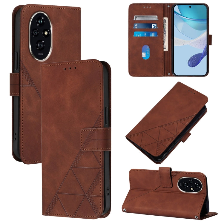 Crossbody 3D Embossed Flip Leather Phone Case, For Honor 200, For Honor 200 Pro, For Honor Play 50, For Honor 200 Lite Global