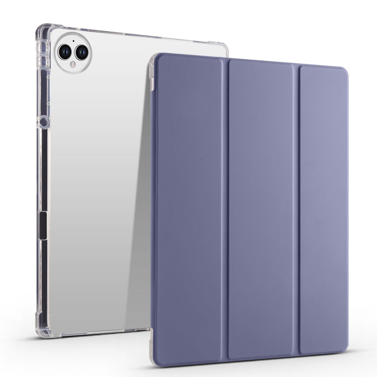3-folding Transparent TPU Smart Leather Tablet Case, For Huawei MatePad 11.5S, For Huawei MatePad Pro 13.2 2023