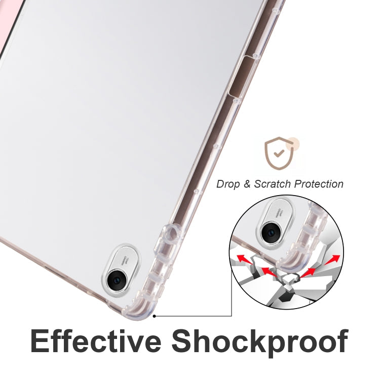 3-folding Transparent TPU Smart Leather Tablet Case, For Huawei MatePad 11.5S, For Huawei MatePad Pro 13.2 2023