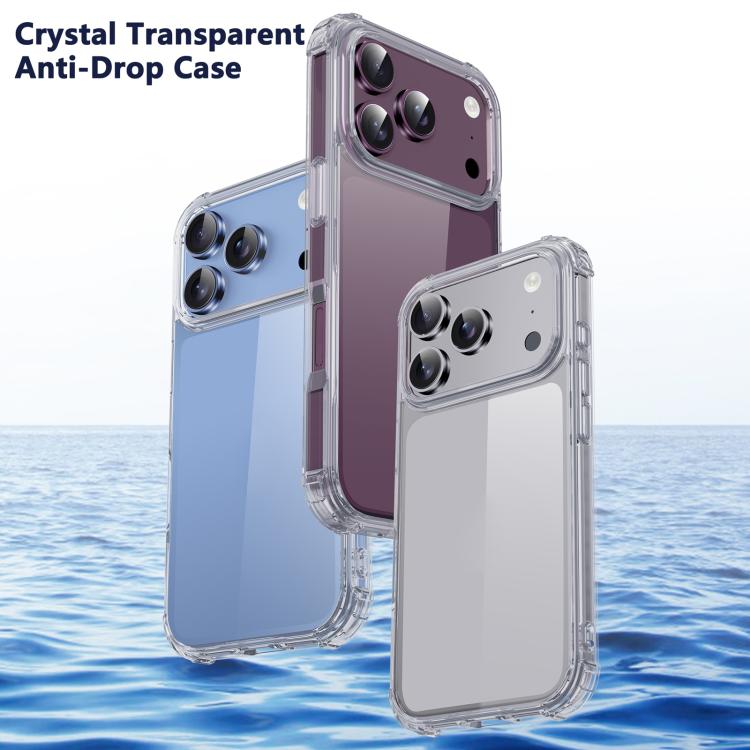 iPAKY Crystal Clear Series Shockproof PC + TPU Protective Phone Case, For iPhone 18 Pro / 17 Pro, For iPhone 18 Pro Max / 17 Pro Max, For iPhone 17e / 16e, For iPhone 16 Pro Max, For iPhone 16 Pro, For iPhone 16 Plus, For iPhone 16, For iPhone 15 Pro M...