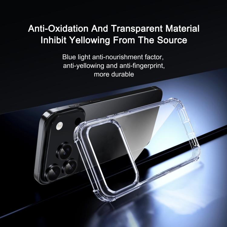 iPAKY Crystal Clear Series Shockproof PC + TPU Protective Phone Case, For iPhone 18 Pro / 17 Pro, For iPhone 18 Pro Max / 17 Pro Max, For iPhone 17e / 16e, For iPhone 16 Pro Max, For iPhone 16 Pro, For iPhone 16 Plus, For iPhone 16, For iPhone 15 Pro M...