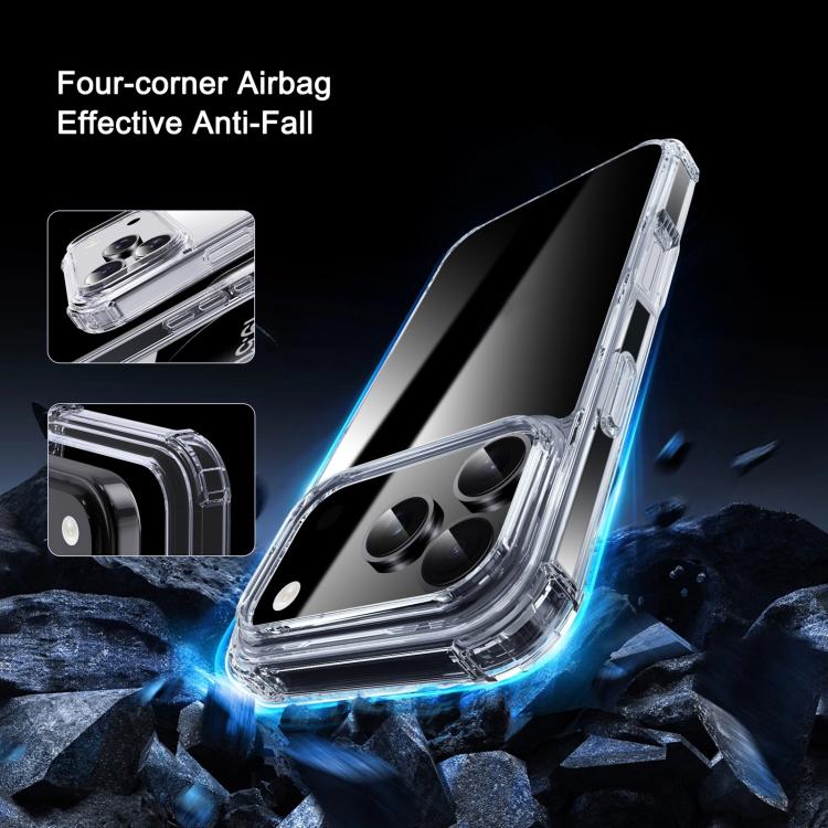 iPAKY Crystal Clear Series Shockproof PC + TPU Protective Phone Case, For iPhone 18 Pro / 17 Pro, For iPhone 18 Pro Max / 17 Pro Max, For iPhone 17e / 16e, For iPhone 16 Pro Max, For iPhone 16 Pro, For iPhone 16 Plus, For iPhone 16, For iPhone 15 Pro M...