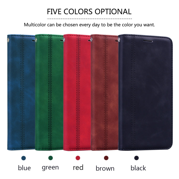 Frosted Business Magnetic Horizontal Flip PU Leather Case with Holder & Card Slot & Lanyard, For Samsung Galaxy A01, For Samsung Galaxy A7 (2018), For Samsung Galaxy A10, For Samsung Galaxy A10s