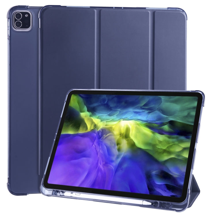 3-folding Horizontal Flip PU Leather + Shockproof TPU Case with Holder & Pen Slot, For iPad Pro 11 (2020) / iPad Pro 11(2018), For iPad Air 13 2025 / 2024 / iPad Pro 12.9 (2020) / iPad Pro 12.9(2018), For iPad 10.2 2021 / 2020 / 2019                   ...