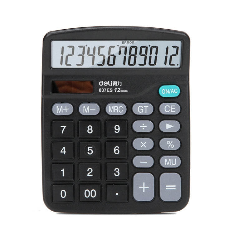 Deli 837ES Students Solar Power Calculator Simple Office Calculator, x 1