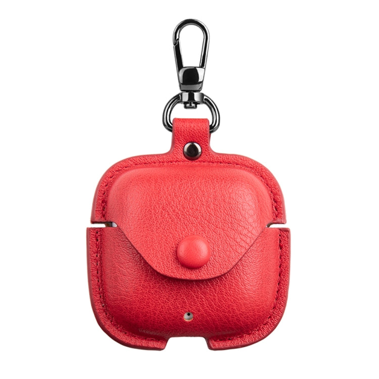 Leather TWS Earphone Protective Case with Hook, For Huawei FreeBuds SE 2 / SE 3