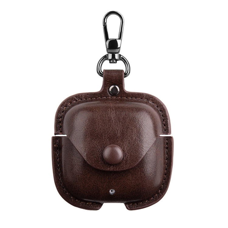 Leather TWS Earphone Protective Case with Hook, For Huawei FreeBuds SE 2 / SE 3