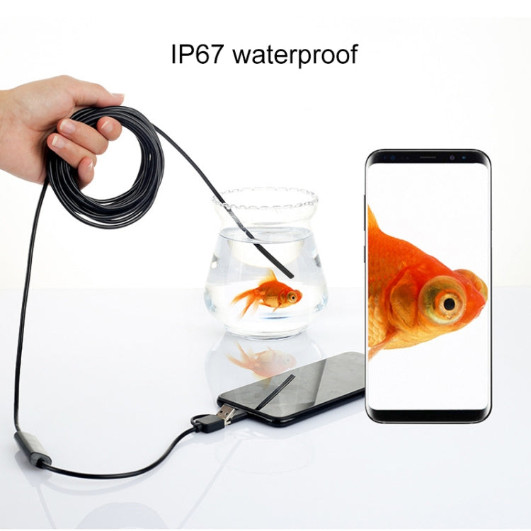 AN100 3 in 1 IP67 Waterproof USB-C / Type-C + Micro USB + USB HD Endoscope Snake Tube Inspection Camera for Parts of OTG Function Android Mobile Phone, with 6 LEDs, 5.5mm, 7mm, 8mm