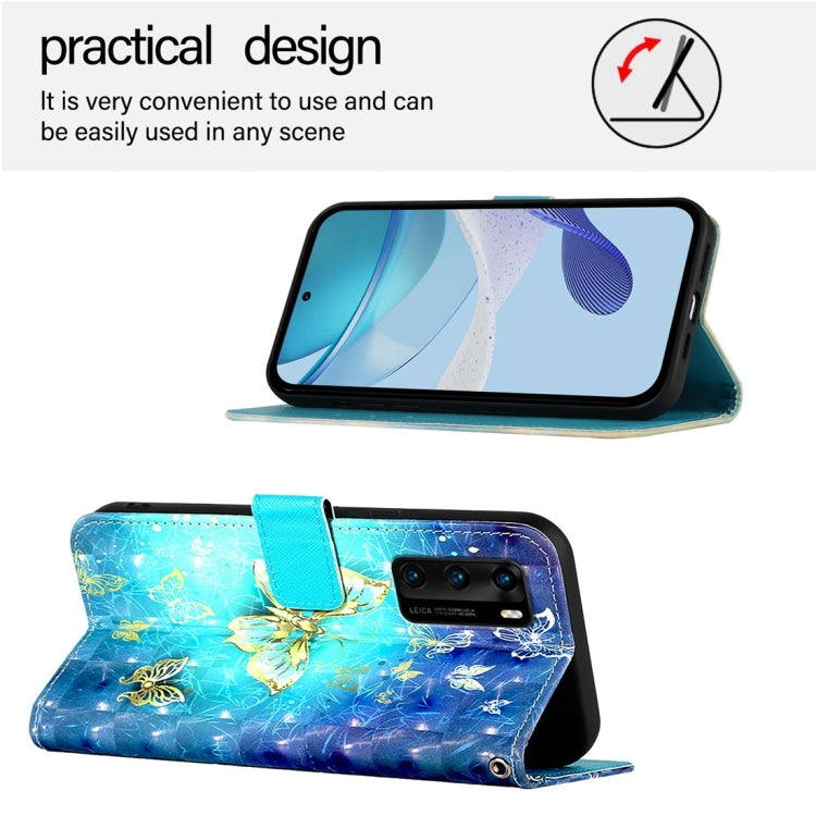 3D Painting Horizontal Flip Leather Phone Case, For Huawei P40, For Huawei Enjoy 9s / P Smart 2019