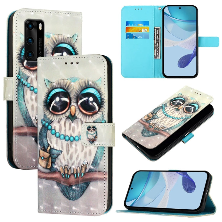 3D Painting Horizontal Flip Leather Phone Case, For Huawei P40, For Huawei Enjoy 9s / P Smart 2019