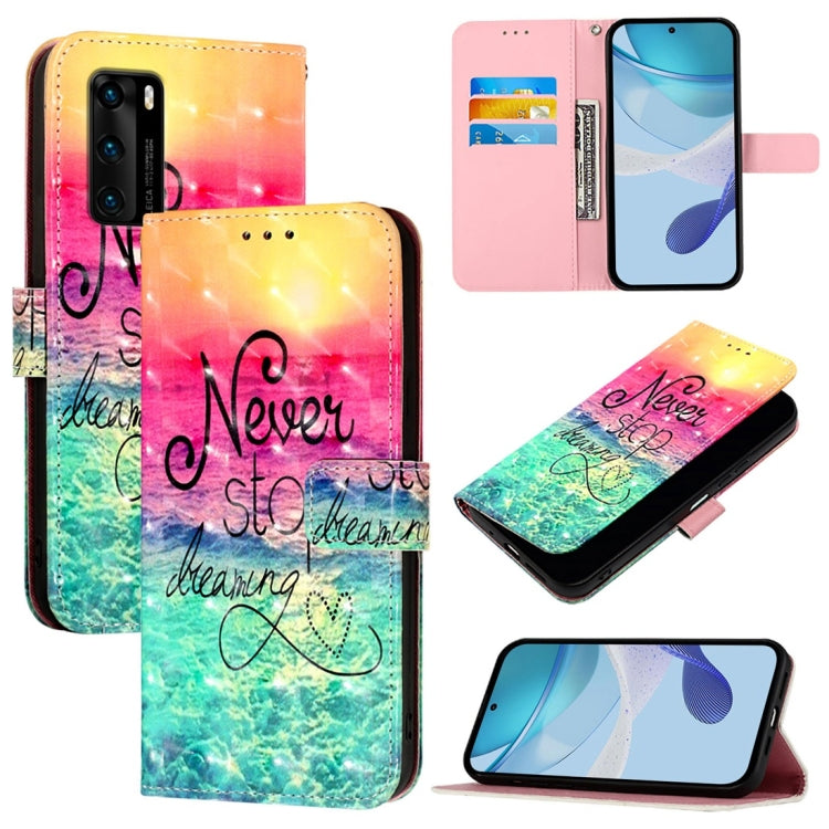 3D Painting Horizontal Flip Leather Phone Case, For Huawei P40, For Huawei Enjoy 9s / P Smart 2019