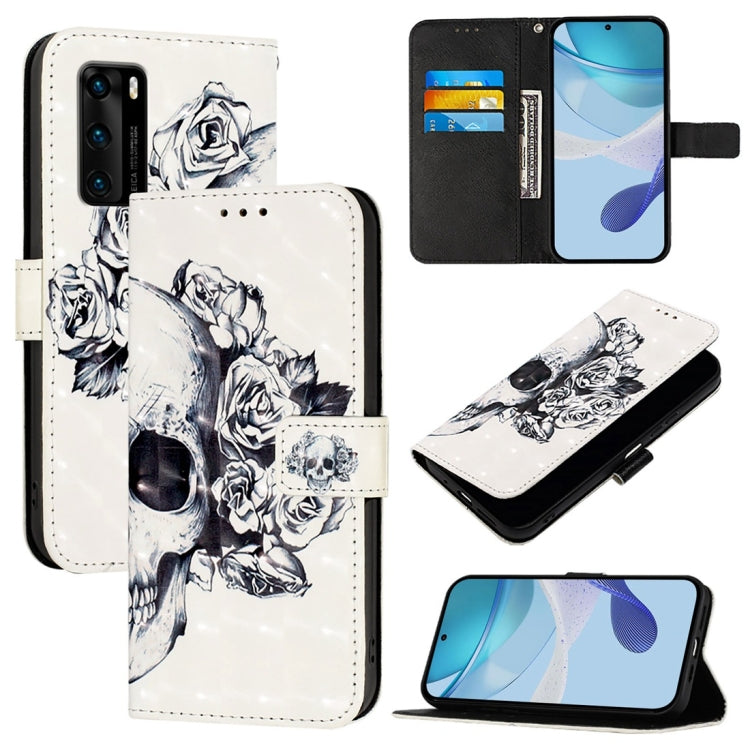 3D Painting Horizontal Flip Leather Phone Case, For Huawei P40, For Huawei Enjoy 9s / P Smart 2019