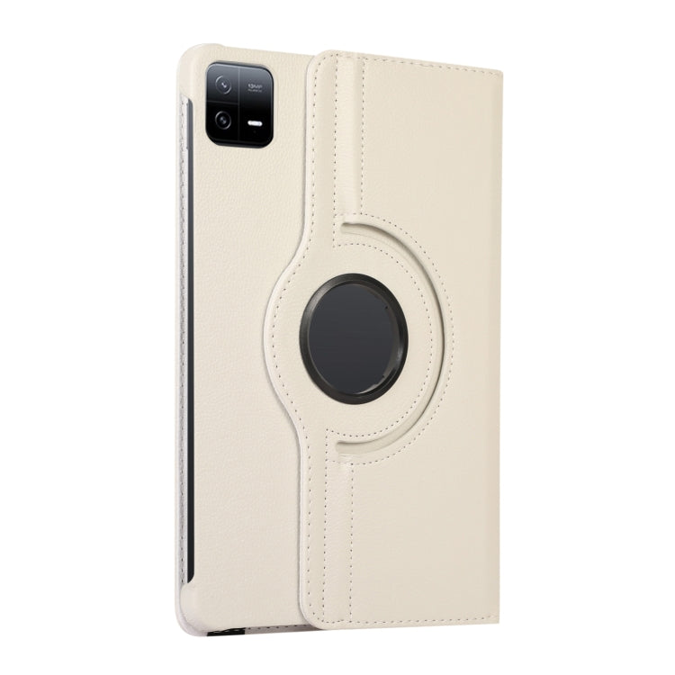 360 Degree Rotation Litchi Texture Leather Tablet Case, For Xiaomi Pad 7 Pro / Pad 7, For Xiaomi Redmi Pad Pro 12.1