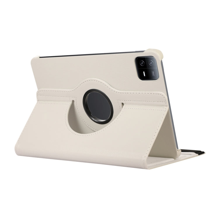 360 Degree Rotation Litchi Texture Leather Tablet Case, For Xiaomi Pad 7 Pro / Pad 7, For Xiaomi Redmi Pad Pro 12.1
