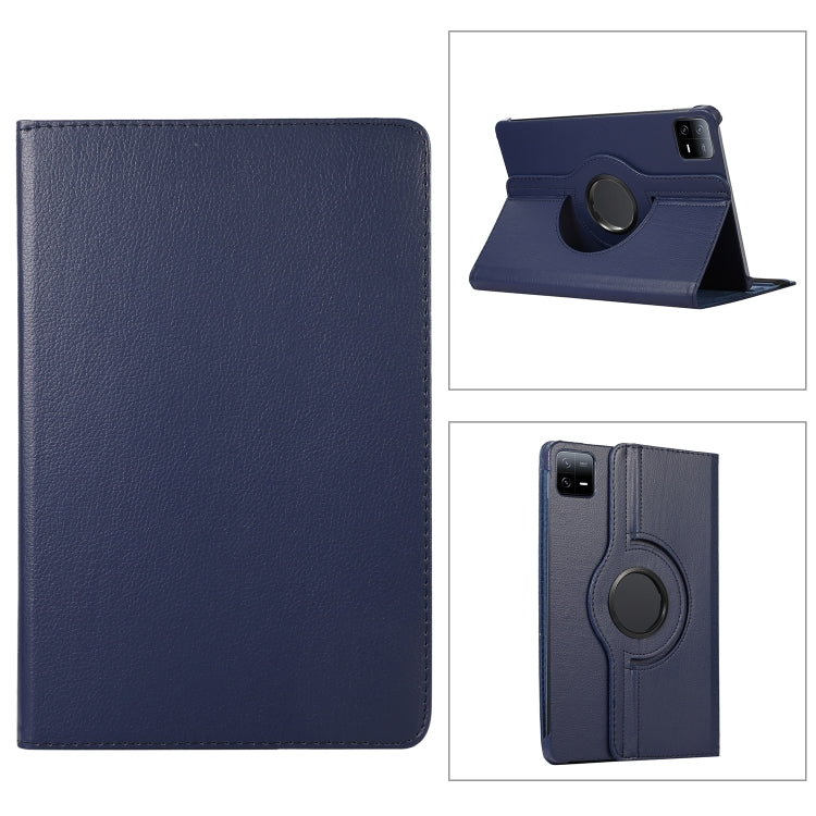 360 Degree Rotation Litchi Texture Leather Tablet Case, For Xiaomi Pad 7 Pro / Pad 7, For Xiaomi Redmi Pad Pro 12.1
