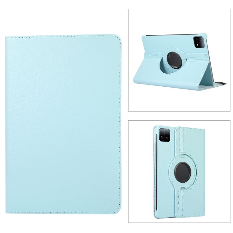 360 Degree Rotation Litchi Texture Leather Tablet Case, For Xiaomi Pad 7 Pro / Pad 7, For Xiaomi Redmi Pad Pro 12.1