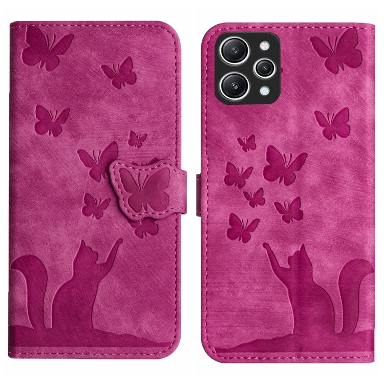 Butterfly Cat Embossing Flip Leather Phone Case, For Xiaomi 13T / 13T Pro 5G, For Xiaomi Redmi 12 4G, For Xiaomi Redmi Note 11/Note 12S 4G Global, For Xiaomi Redmi Note 12 4G Global