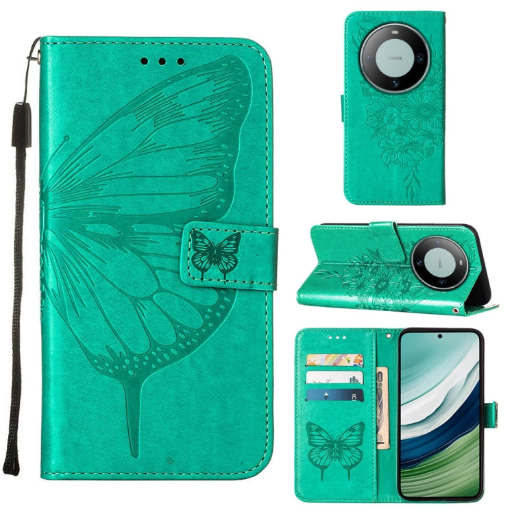 Embossed Butterfly Leather Phone Case, For Huawei Mate 60, For Huawei Mate 60 Pro, For Huawei P60 Art