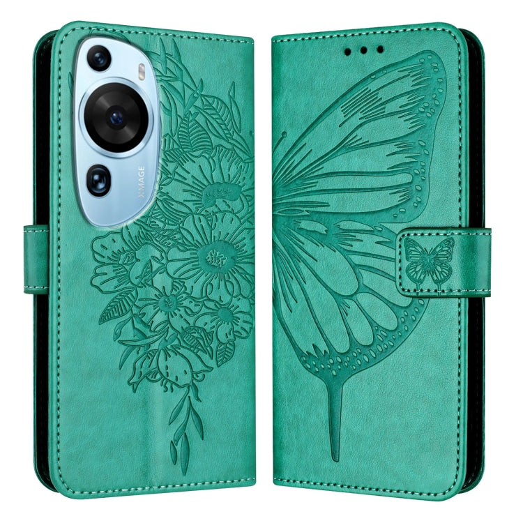 Embossed Butterfly Leather Phone Case, For Huawei Mate 60, For Huawei Mate 60 Pro, For Huawei P60 Art