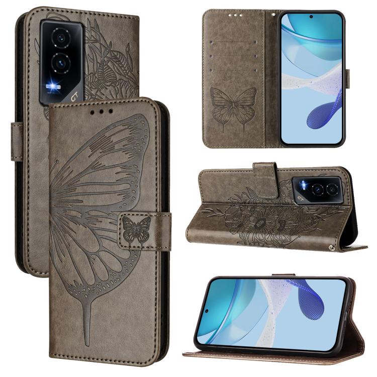 Embossed Butterfly Leather Phone Case, For Honor X8C 4G Global, For Honor GT, For Honor X9C Smart Global