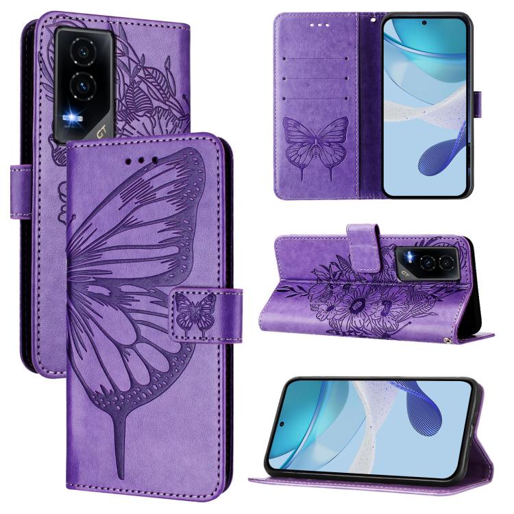 Embossed Butterfly Leather Phone Case, For Honor X8C 4G Global, For Honor GT, For Honor X9C Smart Global