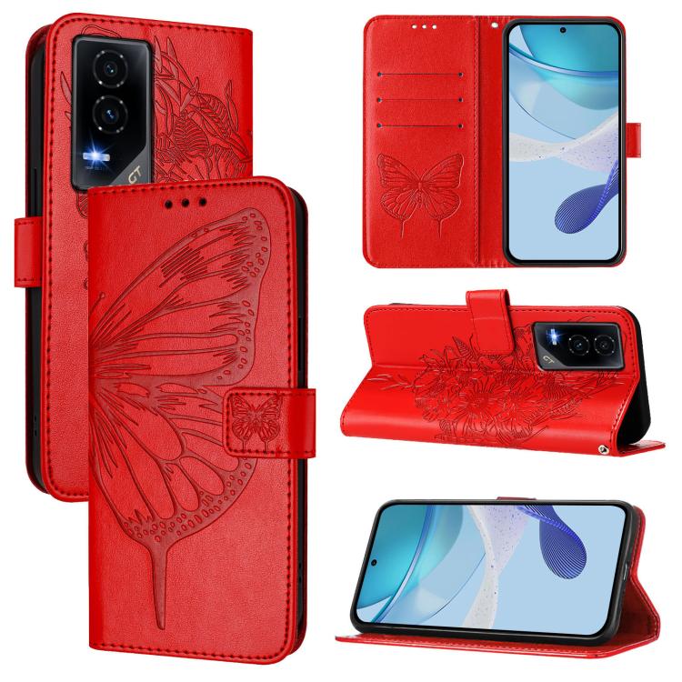 Embossed Butterfly Leather Phone Case, For Honor X8C 4G Global, For Honor GT, For Honor X9C Smart Global