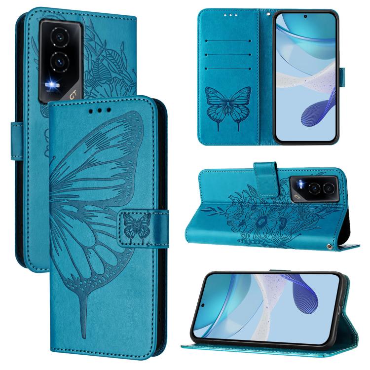 Embossed Butterfly Leather Phone Case, For Honor X8C 4G Global, For Honor GT, For Honor X9C Smart Global